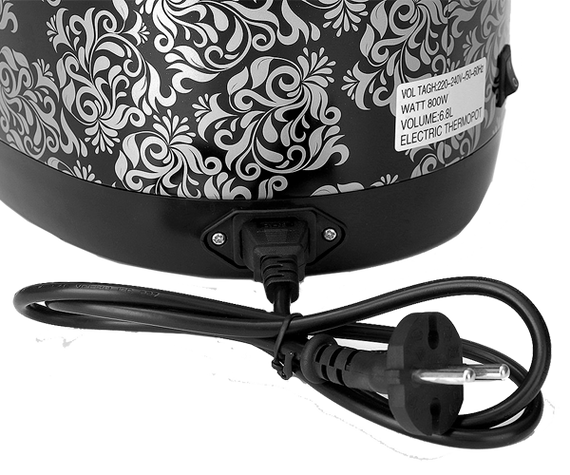 Термопот металлический 6,8 л Haeger HG-7906 черный 800W (HG-7906_1091)