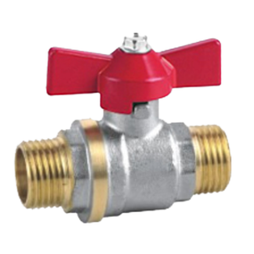 Кран шаровий для води d15мм 1/2" метелик/гайка/гайка EA EuroAqua
