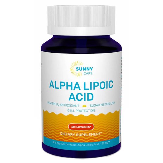 Альфа-липоевая кислота Sunny Caps Alpha Lipoic Acid 60 Caps