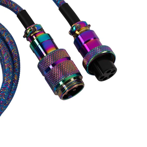 Дата кабель USB-C + USB A to USB-C 1.08m Premium Coiled Aviator blue Keychron (CAB8_KEYCHRON) | Зображення 2