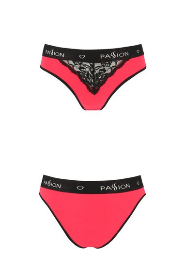 Трусики з широкою гумкою і мереживом Passion PS001 PANTIES, Червоний, L, L | Зображення 4