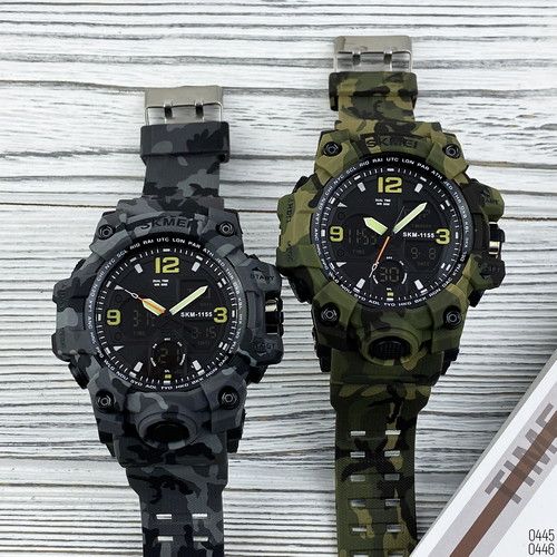 Чоловічий годинник Skmei 1155B Military Gray | Зображення 4