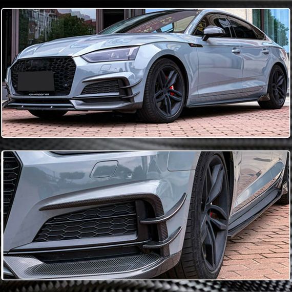 Боковые Пороги 2016-2020 V2 (для Sportback, Карбон) для Ауди A5 | Зображення 4