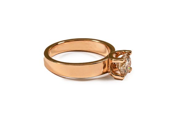 Женское кольцо с шипами с мауссанитом 1ct | Зображення 2