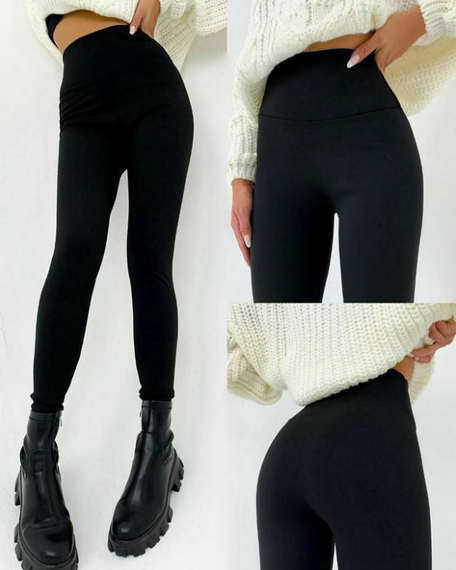 Женские теплые лосины на меху с высокой посадкой GL1040 цвет черный, размер M | Зображення 4