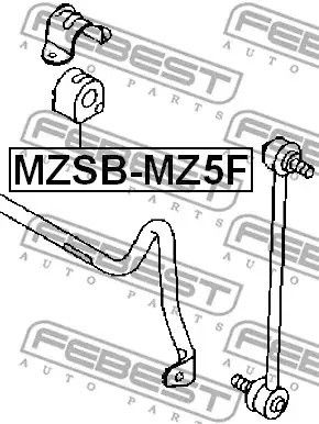 Втулка стабілізатора переднього Mazda 3/5 03-10, FEBEST (MZSBMZ5F) | Зображення 3