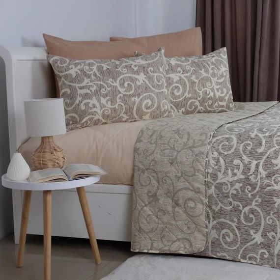 Покривало євро ТЕП Elegante Cotton Beige and White 4-04577_32781 220х240 см | Зображення 2