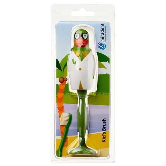 Дитяча зубна щітка Miradent Kid's Brush, Professor Paul - Папуга