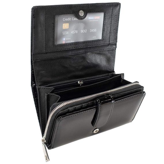 Гаманець жіночий шкіряний Semi Line RFID Black (P8229-0) | Зображення 1