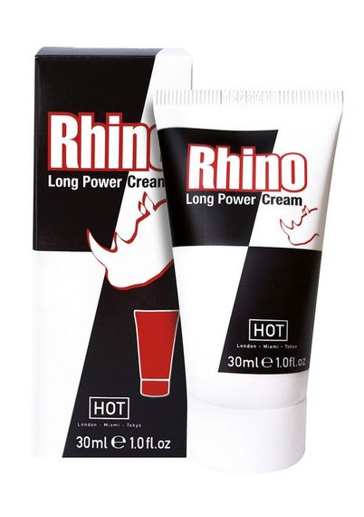Крем пролонгатор для мужчин Hot RHINO, 30 мл Sex Aura