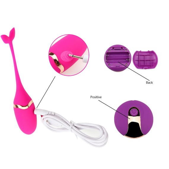 Виброяйцо с пультом управления Vibratong egg (pink) USB sexstyle | Зображення 1