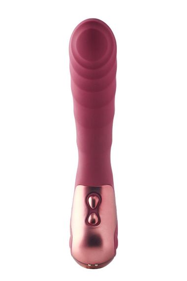 Вибратор для точки G рельефный, Dream Toys Dinky Single Vibrator Jaimy D, бордовый sexstyle