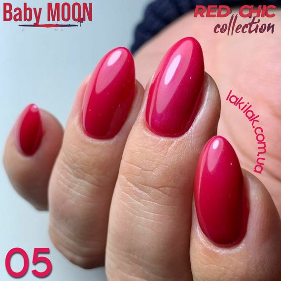 Гель-лак BABY MOON Red Chic №05 малиновий, 6 мл