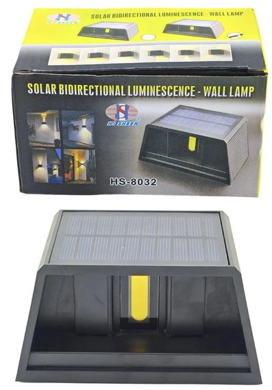 Ліхтар настінний із сонячною панеллю DOUBLE LIGHT HS-8032 9057 | Зображення 1