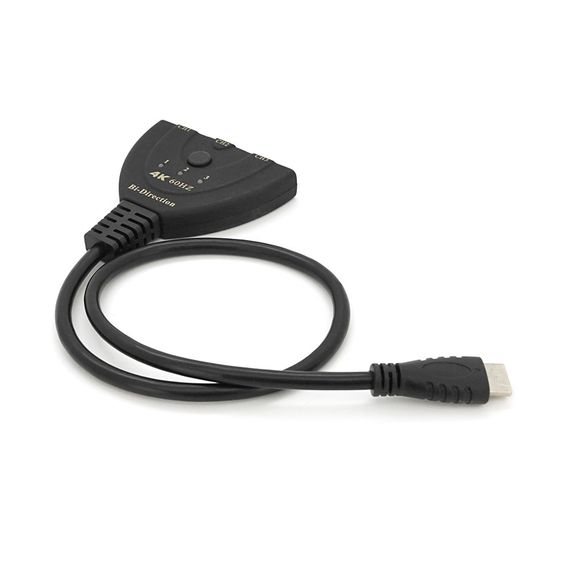 Розгалужувач HDMI 1=>3 порти, 4К, кабель 30см, Box | Зображення 1