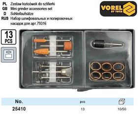 Набор насадки шлифовальные Польша полировальные 13 штук VOREL-25410