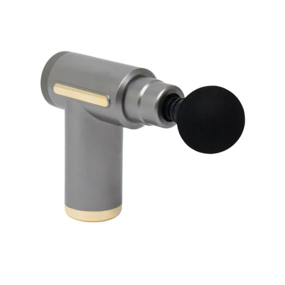 Массажер мышечный ручной Massage Gun Аккумуляторный перкуссионный Массажный 4 насадки для рук ног шеи | Зображення 3