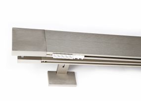 Багетный карниз прямой Top Line Квадро Стальной двойной 425см.