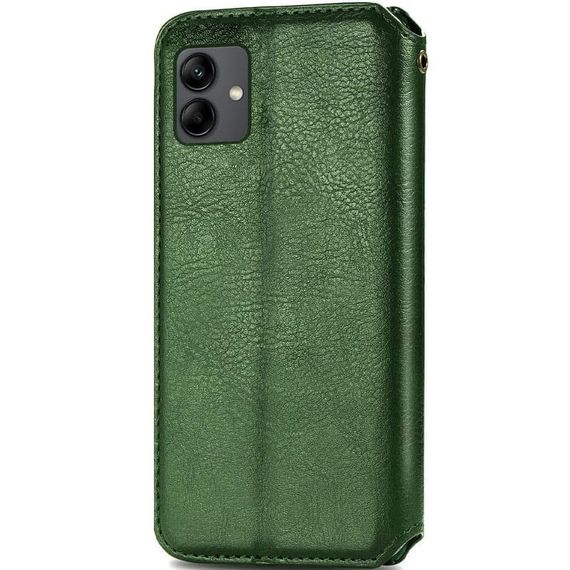 Шкіряний чохол-книжка GETMAN Cubic (PU) для Samsung Galaxy A04 Штучна шкіра, Слот для візитки, Зелений | Зображення 2