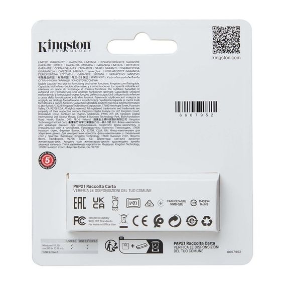 Flash Drive Kingston DTXS 256GB USB 3.2 Gen 1 DataTraveler Exodia S | Зображення 3
