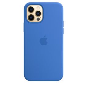 Чохол Silicone Case Full Protective (AA) для Apple iPhone 12 Pro / 12 (6.1") Синій / Capri Blue