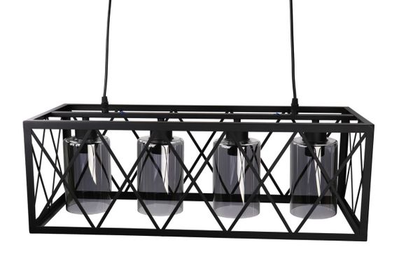 Люстра підвісна LOFT на 4 лампочки 25041 Чорний 40-100х25х63 см. | Зображення 1
