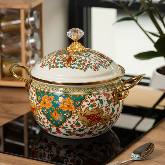 Емальована каструля об'ємом 4 літри для газових та електричних плит HP-2-115 | Зображення 5