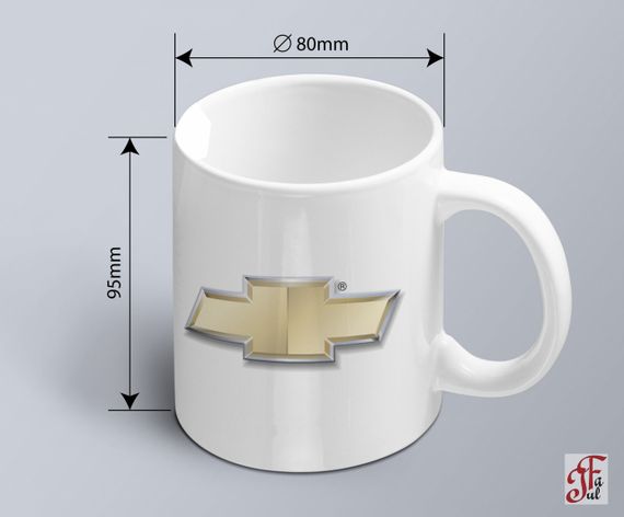 Чашка  з принтом авто логотип Chevrolet  (02010102031) | Зображення 1