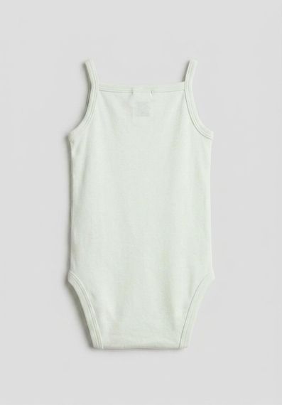 Дитяче боді-майка для дівчинки H&M 56 см Оливковий (25063003B2) | Зображення 1