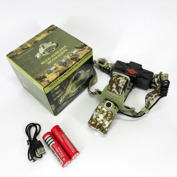 Тактический фонарь для рыбалки CH-002M-T6, Led headlamp налобный фонарь Компактный налобный JC-70 | Зображення 4