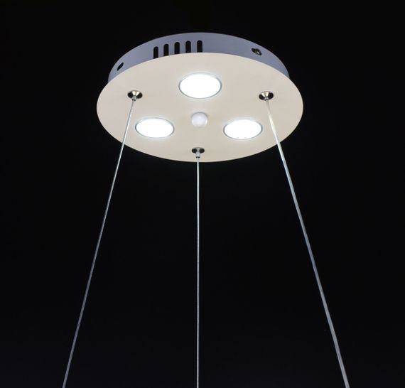 Люстра підвісна з пір'ям на 6 лампочок 26005 Білий 40-90х50х50 см. | Зображення 7