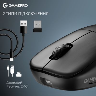 Мышка GamePro Asgard Loki Wireless/USB Black (GM022B) | Зображення 1