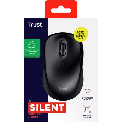 Мышка Trust Yvi+ Silent Wireless/Bluetooth Glossy Black (25512) | Зображення 7