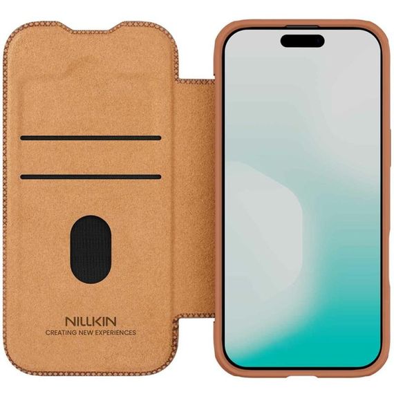 Шкіряний чохол-книжка Nillkin Qin Pro Camshield для Apple iPhone 17 Air (6.5") Brown | Зображення 3