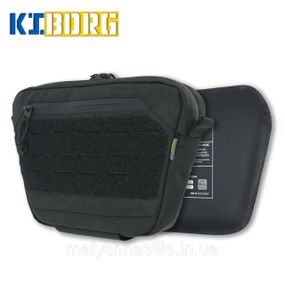 Сумка-напашник XL з балістичним пакетом 1 клас захисту Kiborg GU Сordura Black