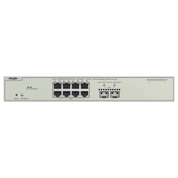 Ruijie RG-NBS3300-8MG2XS-P PoE Комутатор 10 портів керований | Зображення 1