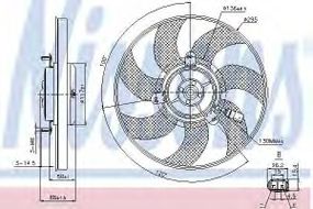 Вентилятор двигуна SEAT NISSENS 85733 на VW PASSAT (362)