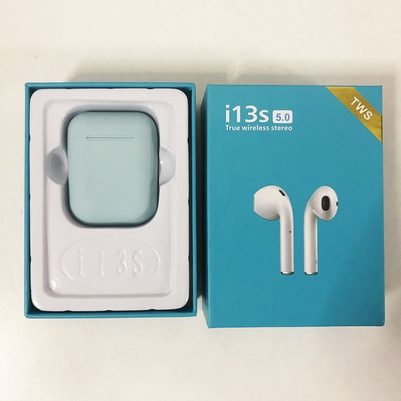 Бездротові bluetooth навушники i13S ProStar 5.0 з кейсом. Колір блакитний | Зображення 3