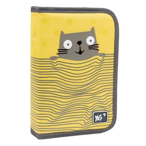 Пенал жесткий YES одинарный с двумя клапанами HP-04 Kitty (5056574413326)