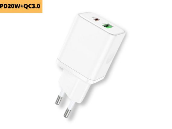 Сетевое зарядное устройство блок питания для телефона и планшета XPRO BN7 PD20W+QC3.0 белый (33156-01) | Зображення 1