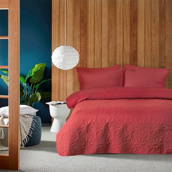 Покривало Lotus 9709 Туреччина 150*220 см  Мікрофібра Бордове