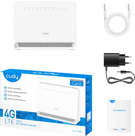Маршрутизатор Cudy LT700E, AC1200 Wi-Fi 4G LTE-Cat6 Gigabit Router | Зображення 4
