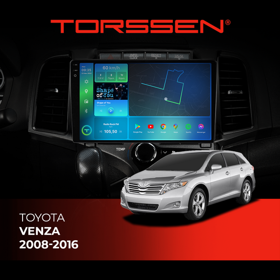 Штатна магнітола Torssen 2K Toyota Venza 08-16 F9432 4G Carplay DSP