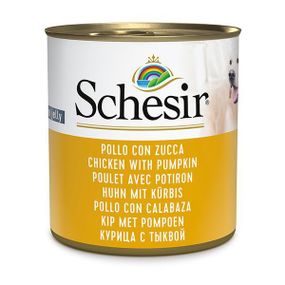 Schesir Chicken With Pumpkin шезир курка з гарбузом в желе натуральні консерви для собак, вологий корм, банка