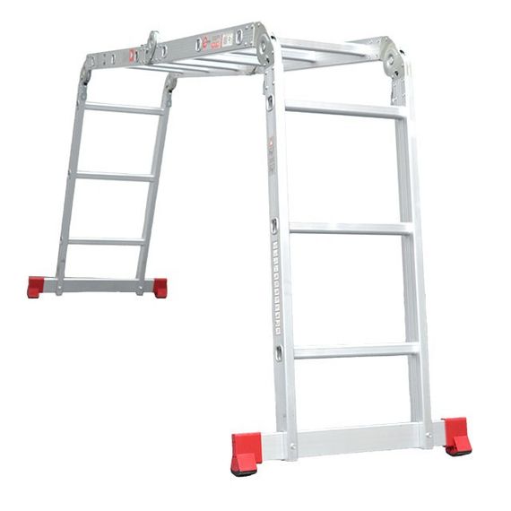 Драбина з алюмінію, багатофункціональна, трансформер, 3,70 м INTERTOOL LT-0030 | Зображення 6