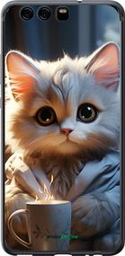 Чохол на Huawei P10 Білий кіт "5646t-780-2448"
