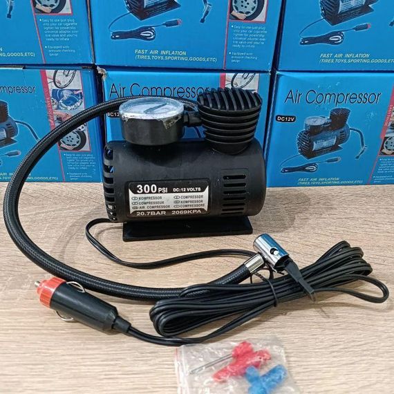 Електричний однопоршневий насос, Портативний компресор 12в   знижка