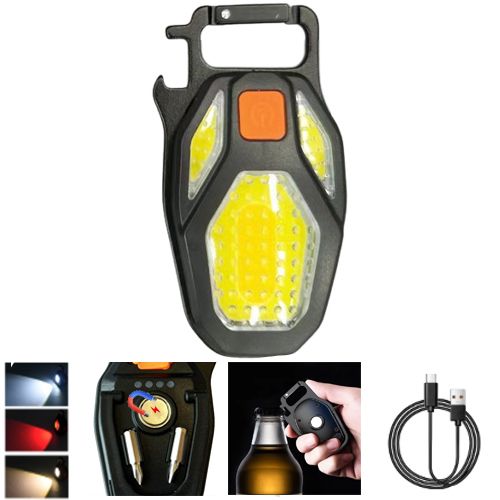 Ліхтар  MULTIFUNCTIONAL LL-203-COB ULTRA (white+yellow+red), multitool, Li-Ion акумулятор, магніт, карабін, викрутка