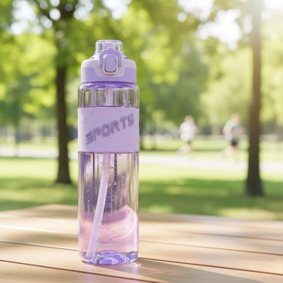 Эко-бутылка KANGZYUAN 500 мл - Фиолетовая Tritan BPA-free, ударопрочная, спортивная с эргономичной крышкой | Зображення 9