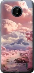 Чохол на Nokia C20 Рожеві хмари із силікону FCh_006620